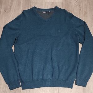 J. Crew Men's Blue V-Neck Sweater